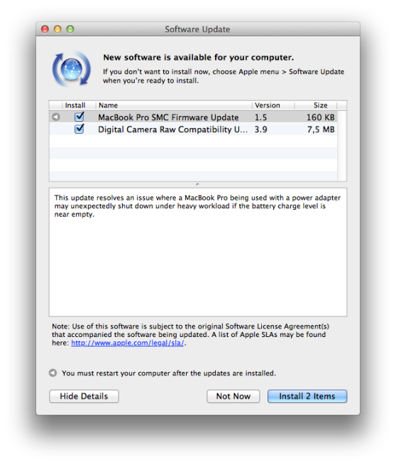 MacBook Pro SMC Firmware Update